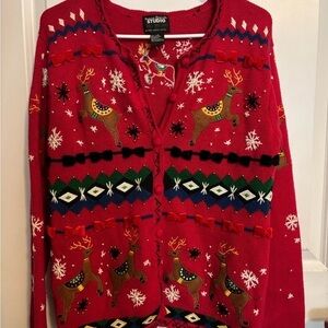 Studio Red Reindeer Sweater